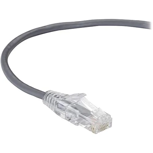 BLACK BOX CORPORATION C6PC28-GY-01 — BLACK BOX SLIM-NET CAT6 PATCH CABLES FEATURE A LOW-PROFILE DESIGN THAT SAVES SPA