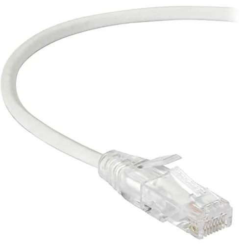 BLACK BOX CORPORATION C6PC28-WH-10 — BLACK BOX SLIM-NET CAT6 PATCH CABLES FEATURE A LOW-PROFILE DESIGN THAT SAVES SPA