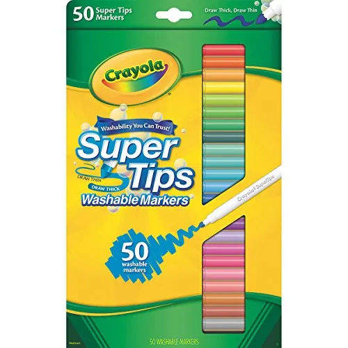 CRAYOLA CYO 585050 — Crayola Super Tips 50-count Washable Markers - Assorted - 50 / Set