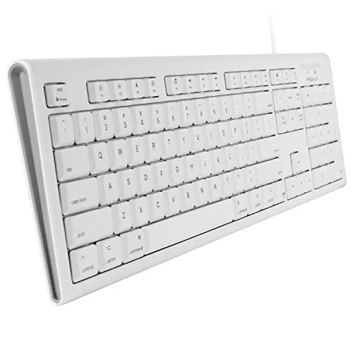 MacAlly QKEY — 104-Key White Full Size USB Keyboard for Mac