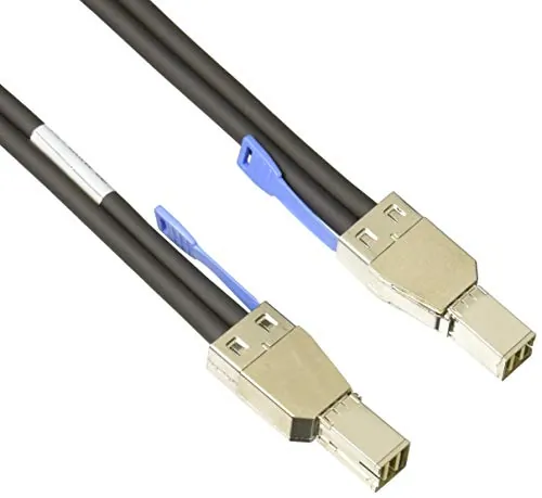 QNAP CAB-SAS10M-8644 — MINI SAS 12G CABLE (SFF-8644), 1.0M,ES/EJ SERIES, TVS-ECX80U-SAS SERIES, REXP-X2