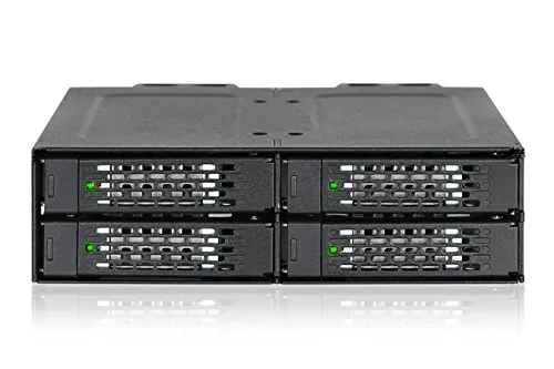 Icy Dock MB699VP-B — ICY Dock Removable Storage MB699VP-B Full Metal 4 Bay 2.5 NVMe U.2 SSD Mobile Rack For External 5.25 Bay Retail