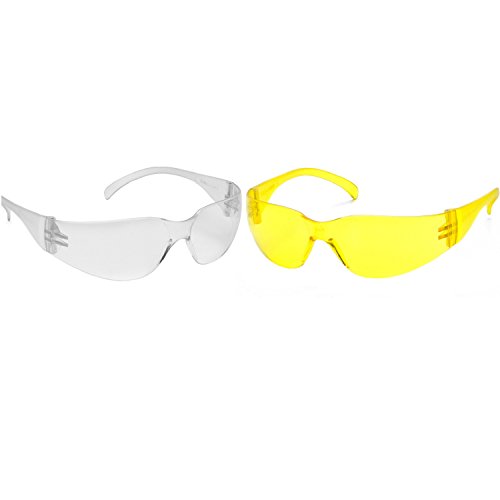 Pyramex S411030SMP - Pyramex Intruder Sfty Glasses 12 Pack - 6 clear and 6 yellow