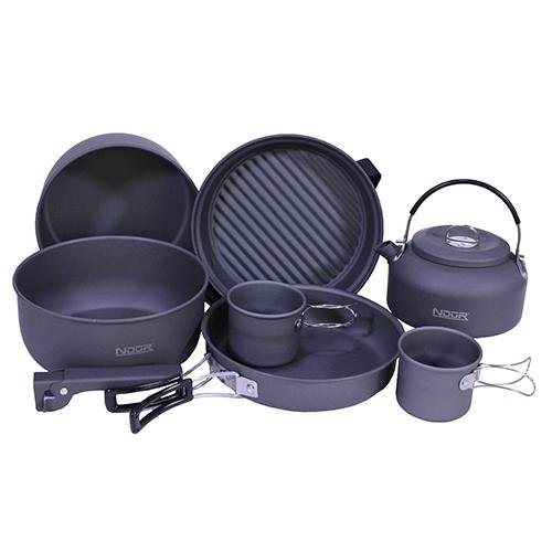 NDUR 22900 - Ndur 9 Piece Cookware Mess Kit With Kettle