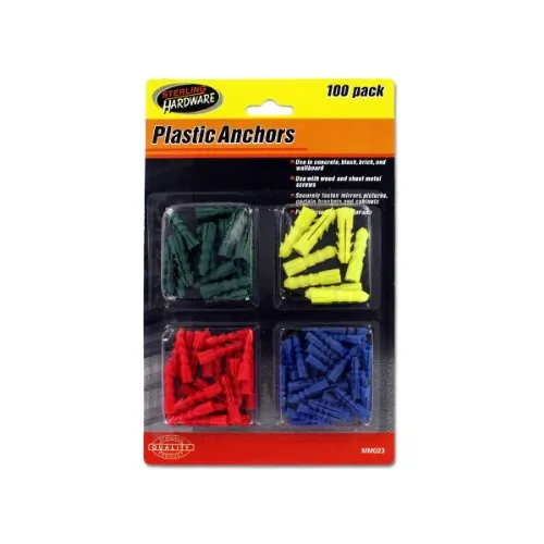 STERLING MM023 - Durable Plastic Anchors for Various Surfaces - 100 Pack