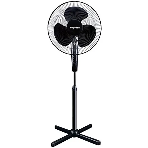 IMPRESS IM-725B — Impress 16" Oscillating Stand Fan (black) IM-725B