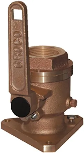 GROCO BV-1000 — GROCO 1" Bronze Flanged Full Flow Seacock
