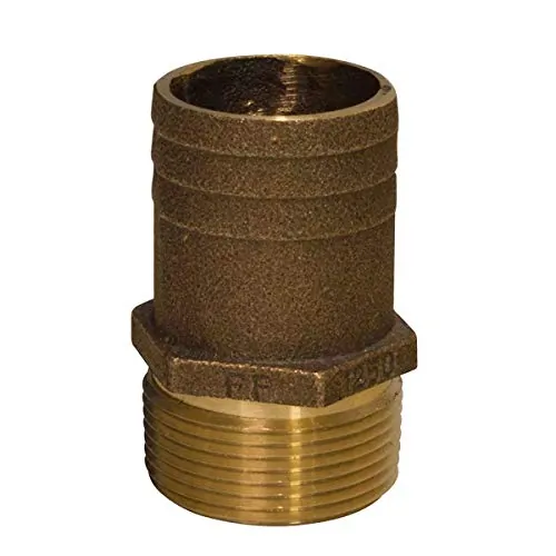 GROCO FF-1500 — GROCO 1-1/2" NPT x 1-3/4" Bronze Full Flow Pipe to Hose Straight Fitting