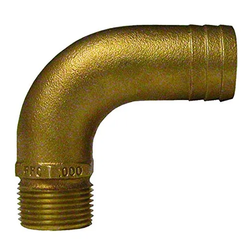 GROCO FFC-1250 — GROCO 1-1/4" NPT x 1-1/2" ID Bronze Full Flow 90° Elbow Pipe to Hose Fitting