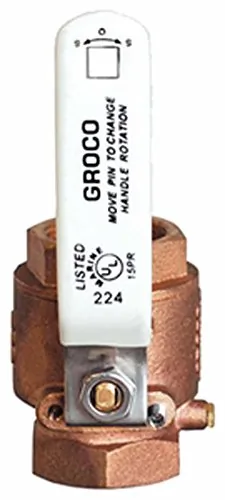 GROCO IBV-500 — GROCO 1/2" NPT Bronze In-Line Ball Valve