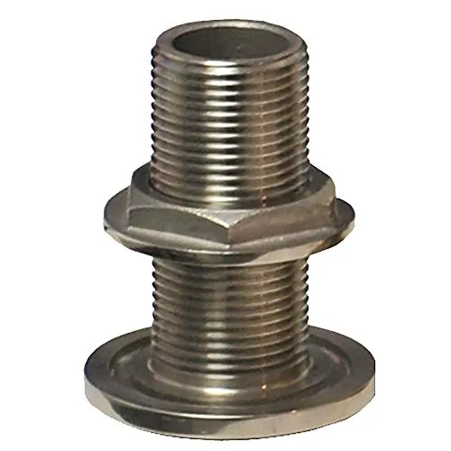 GROCO TH-1250-WS — GROCO 1-1/4" NPS NPT Combo Stainless Steel Thru-Hull Fitting w/Nut
