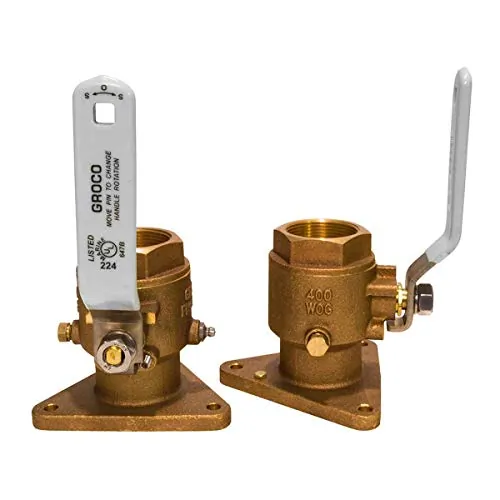 GROCO FBV-1250 — GROCO 1-1/4" Bronze Tri-Flanged Ball Valve/Seacock