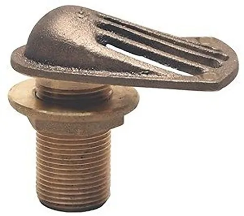 GROCO STH-1000-W — GROCO 1" Bronze Combo Scoop Thru-Hull w/Nut