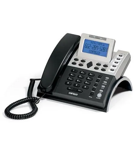 Cortelco ITT-1211 — Single-Line Line Powered Caller ID Telephone Black