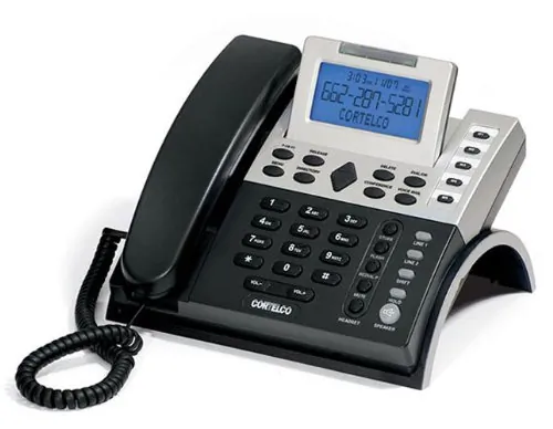 Cortelco ITT-1220 — Two-Line Caller ID Business Telephone Black