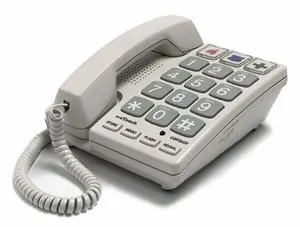Cortelco ITT-2400 — Cortelco Big Button Corded Phone - Sandstone Color