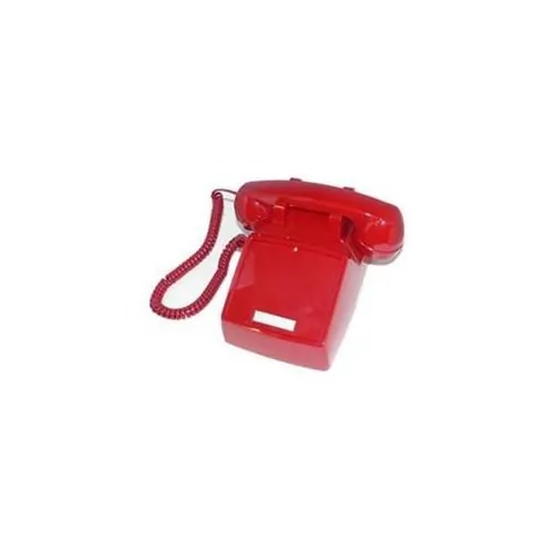 Cortelco ITT-2500NDL-RD — Cortelco ITT-2500NDL-RD 250047-vba-ndl Red Desk No Dial