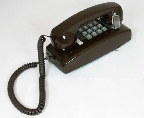 Cortelco ITT-2554-V-BR — 255445-VBA-20M Wall w/ Volume - Brown