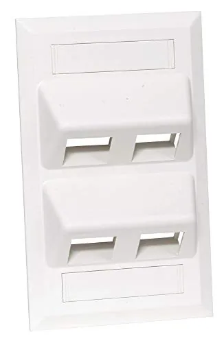 Hubbell AFP14W — PLATE, ANG,1-G,4P, WH, AFP PLATES INCLUDE 2 SMOOTH LOCATIONS FOR ADHESIVE LABELS