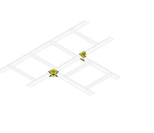 LEGRAND CLH-HTS - Horizontal 90 Degrees Tee Splice Hardware Kit  1 pair  Steel