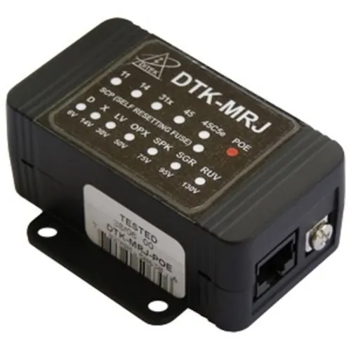 Ditek DTK-MRJPOE — CAT5E POE Gigabit Ethernet Surge Protection RJ45 I/O Connection UL497B