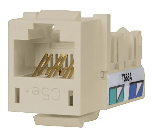 Hubbell HXJ5EOW — JACK, HXJ,CAT5E,8POS,UNI A/B,OW