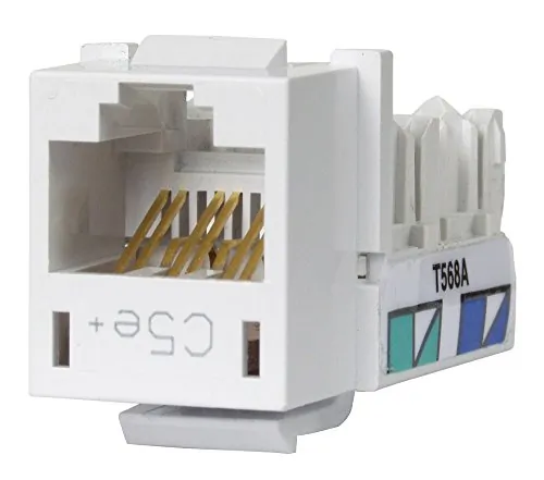 Hubbell HXJ5EW — JACK, HXJ,CAT5E,8POS,UNI A/B,WH