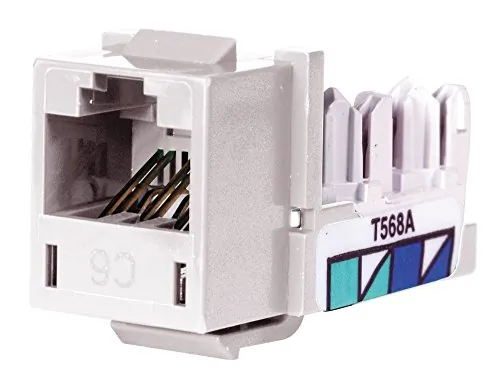 Hubbell HXJ6W — JACK, HXJ,CAT6,8POS,UNI A/B,WH