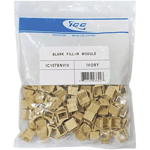 Cablesys ICC-IC107BNVIV — ICC ICC-IC107BNVIV Hd Module, Blank 100 Pk, Iv