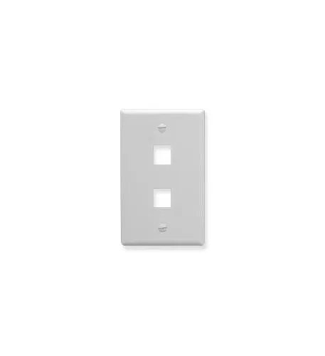 Cablesys ICC-IC107LF2WH — ICC ICC-IC107LF2WH Faceplate, Oversized, 2-port, White