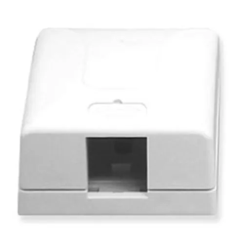 Cablesys ICC-IC108SB1WH — ICC ICC-IC108SB1WH Surface Mount Box, Elite, 1-port, White