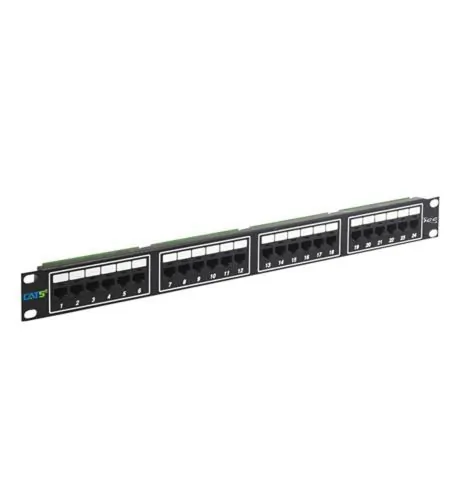 Cablesys ICC-ICMPP0245E — ICC ICC-ICMPP0245E Patch Panel, Cat 5e, 24-port, 1 Rms