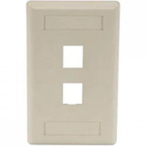 Hubbell IFP12EI — PLATE, WALL,FLUSH,1-G,2PORT,EI