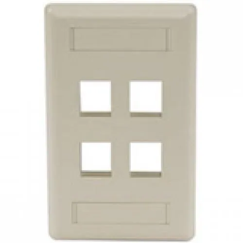 Hubbell IFP14EI — PLATE, WALL,FLUSH,1-G,4PORT,EI