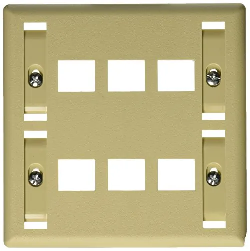 Hubbell IFP26EI — PLATE, WALL,FLUSH,2-G,6PORT,EI