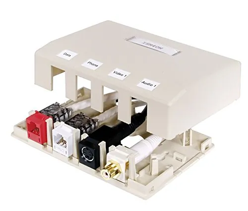 Hubbell ISB4OW — Hubbell iStation Surface Mount Box 4 Port Office White