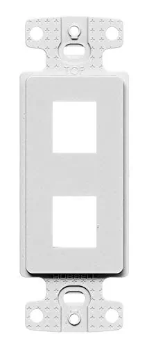Hubbell NS612W — PLATE, DECORATOR KEYSTONE FRAME,2PORT,WH