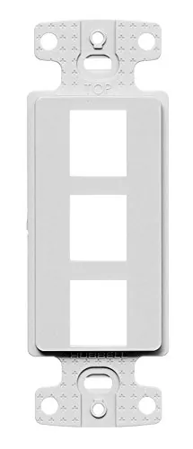 Hubbell NS613W — PLATE, DECORATOR KEYSTONE FRAME,3PORT,WH