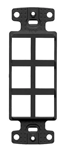 Hubbell NS616BK — PLATE, DECORATOR KEYSTONE FRAME,6PORT,BK