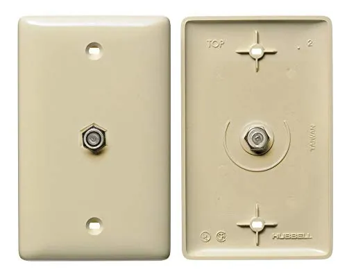 Hubbell NS750I — PLATE, 1GANG,W/F-CONNECTOR,EI