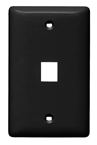 Hubbell NSP11BK — PLATE, WALL,LABEL-LESS,1-G,1-PORT,BK