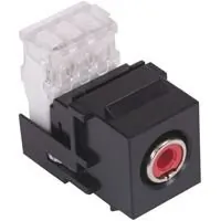 Hubbell SFRC110R — RCA Connector for Multimedia with 110 Termination - Red/Black
