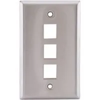 Hubbell SSF13 — PLATE, WALL,SS,1-G,3PORT