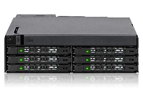 Icy Dock MB606SPO-B — ICY DOCK CS MB606SPO-B 6x2.5 SAS SATA SSD HDD & Ultra Slim ODD Cage f 5.25B