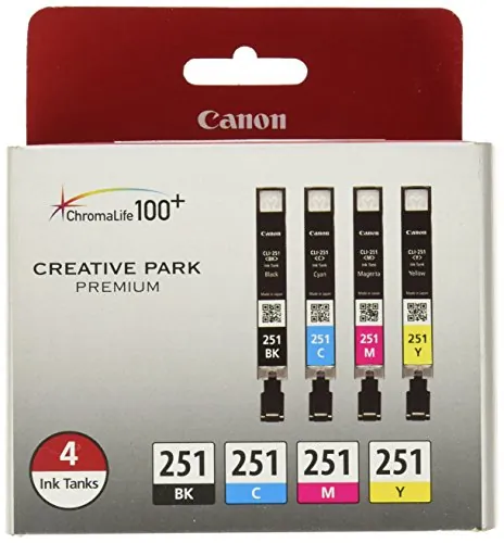 CANON 6513B004 — CLI-251 4 COLOR INK PACK FOR THE CANON MG6320, IP7220, MG5420, MX922, MG7120, MG