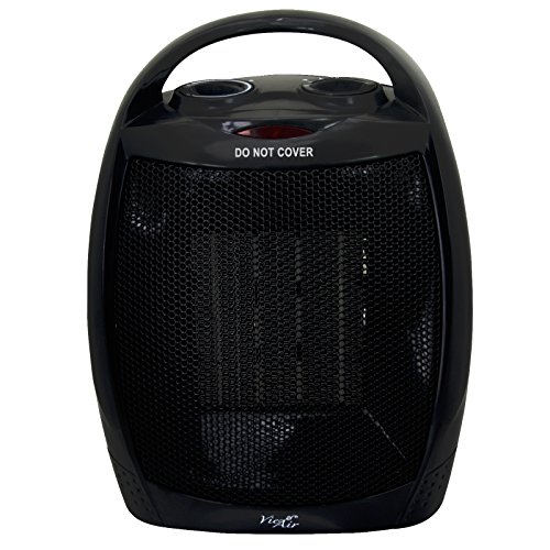 VIE AIR VA-708B - Vie Air 1500W Portable 2-Settings Black Ceramic Heater with 