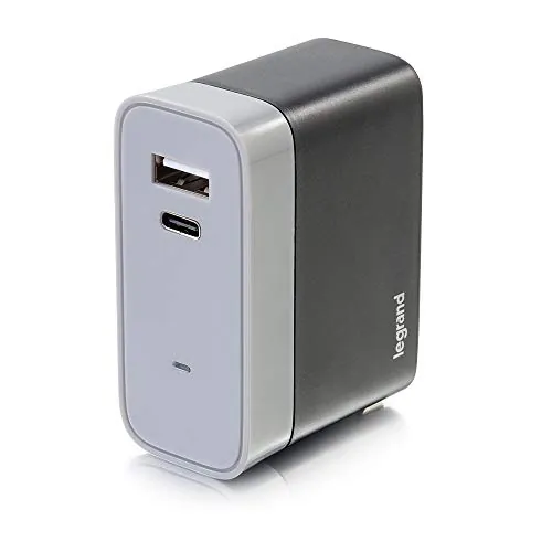C2G 20280 — 2-PORT USB-C + USB-A WALL CHARGER, 5.4A