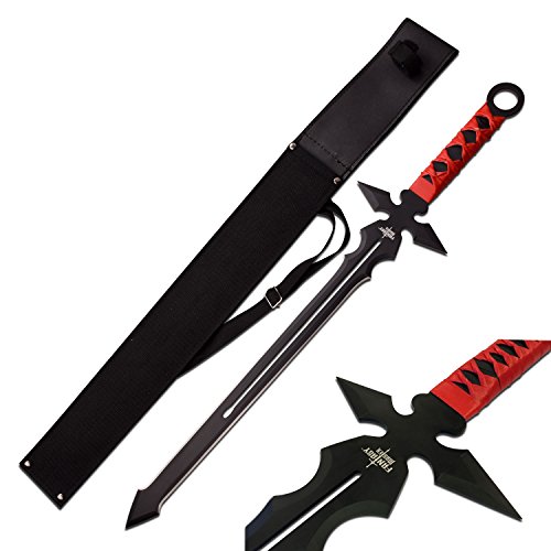 Fantasy Master FM-677 - Fantasy Master Short Blade Sword 26in Overall w- Red Handle