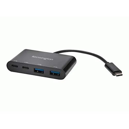 KENSINGTON K39124WW — CH1000 USB-C 4-Port Hub with Fast Charging and Data Transfer