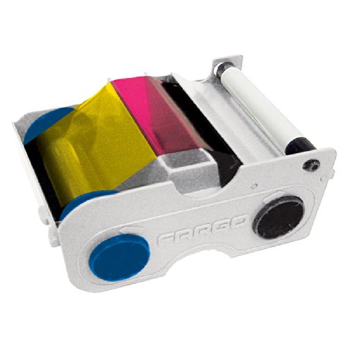 FARGO 44270 - YMCKO STARTER CARTRIDGE WCLEANING ROLLER: FULL-COLOR RIBBON 